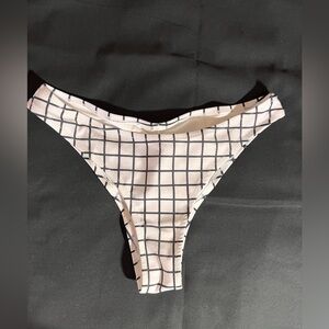 Cupshe Grid Print Bikini Bottom - Size Small - NWT (No Liner)